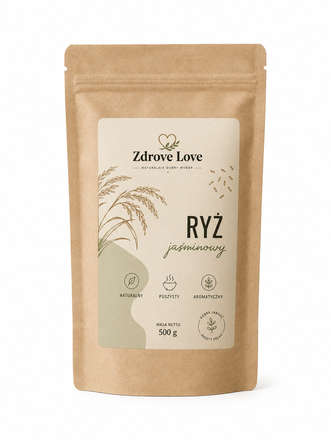 37ECAED8-7BEC-4962-BDE3-55F7CF446A55 Ryż jaśminowy Zdrove Love 500 gram - obrazek 1